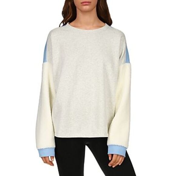 Sanctuary All The Feels Fleece Sweatshirt Knit Combo - Picture 1 of 3